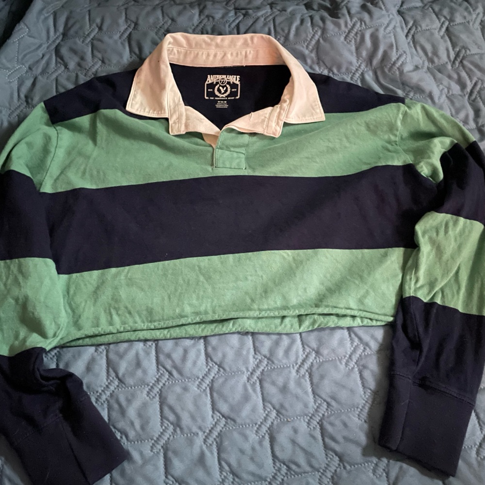 American Eagle “The Throwback Rugby” Crop Top